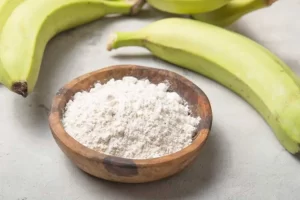 100 % Organic Green Banana Fine Powder. Raw Banana Powder